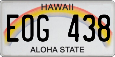 HI license plate EOG438
