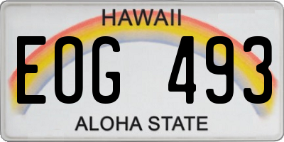 HI license plate EOG493