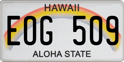 HI license plate EOG509