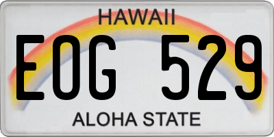 HI license plate EOG529