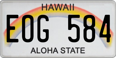 HI license plate EOG584