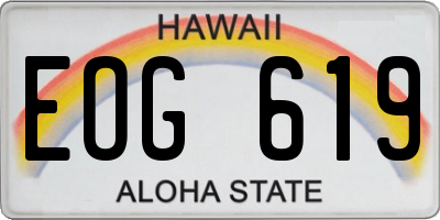 HI license plate EOG619