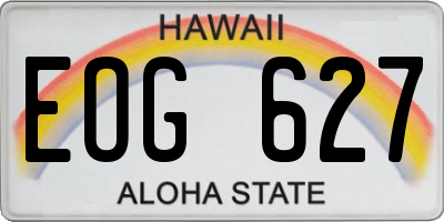 HI license plate EOG627
