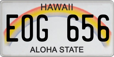 HI license plate EOG656
