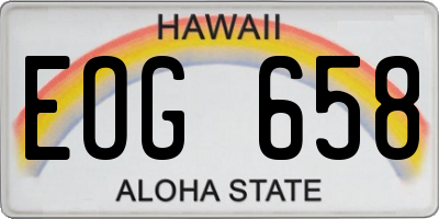HI license plate EOG658
