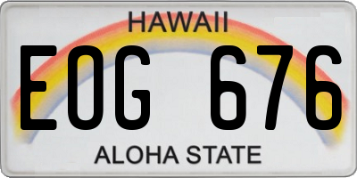 HI license plate EOG676
