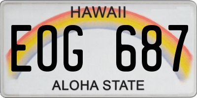 HI license plate EOG687