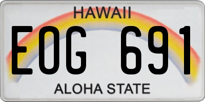 HI license plate EOG691