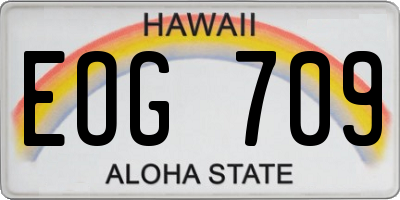 HI license plate EOG709