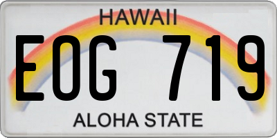 HI license plate EOG719