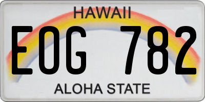 HI license plate EOG782