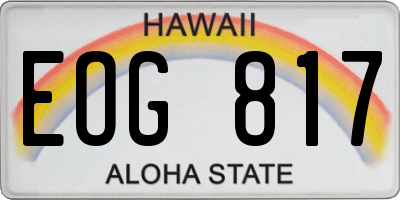 HI license plate EOG817