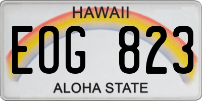 HI license plate EOG823