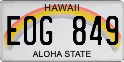 HI license plate EOG849