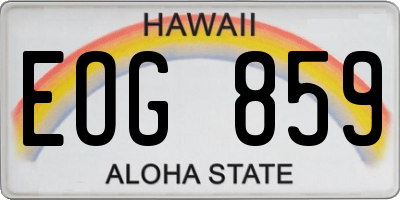 HI license plate EOG859