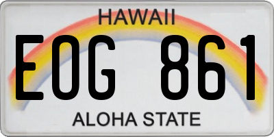 HI license plate EOG861