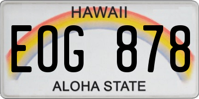 HI license plate EOG878