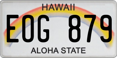 HI license plate EOG879