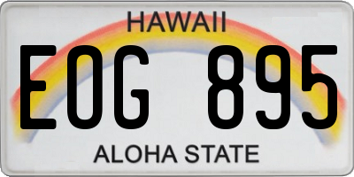 HI license plate EOG895
