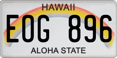 HI license plate EOG896