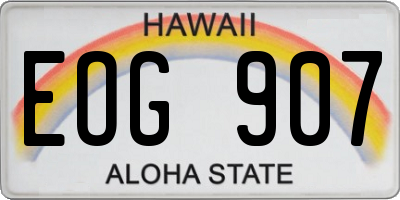 HI license plate EOG907