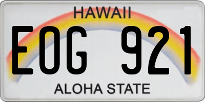HI license plate EOG921