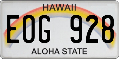 HI license plate EOG928