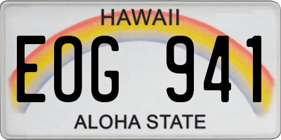 HI license plate EOG941