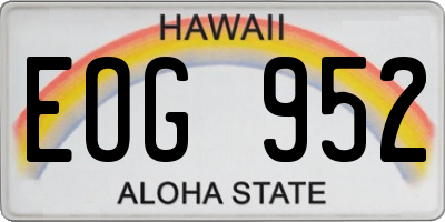 HI license plate EOG952