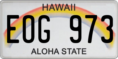 HI license plate EOG973