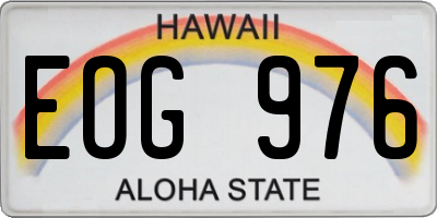 HI license plate EOG976