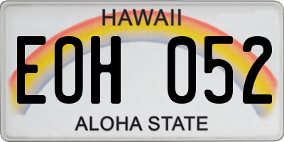 HI license plate EOH052