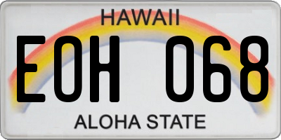 HI license plate EOH068