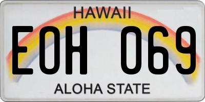 HI license plate EOH069