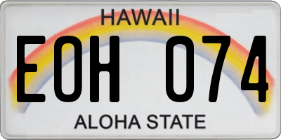 HI license plate EOH074