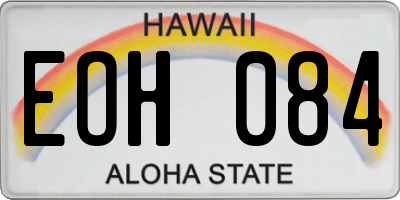 HI license plate EOH084