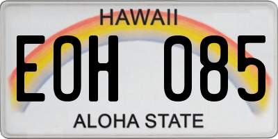 HI license plate EOH085
