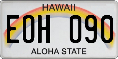 HI license plate EOH090
