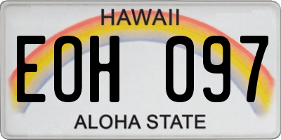 HI license plate EOH097