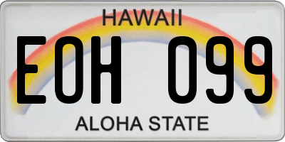 HI license plate EOH099