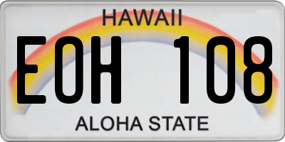 HI license plate EOH108