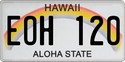 HI license plate EOH120