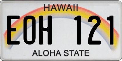 HI license plate EOH121