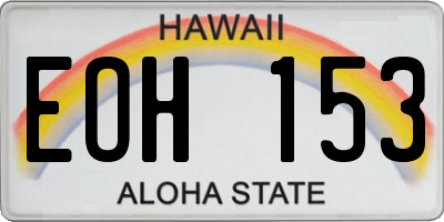 HI license plate EOH153