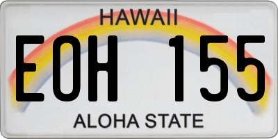 HI license plate EOH155