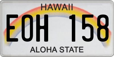 HI license plate EOH158
