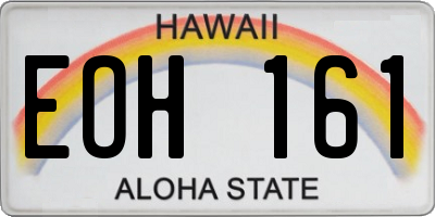 HI license plate EOH161