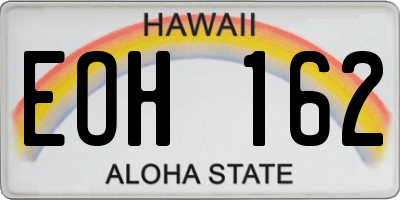 HI license plate EOH162