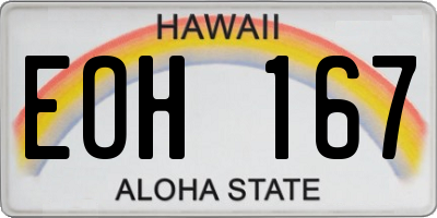 HI license plate EOH167