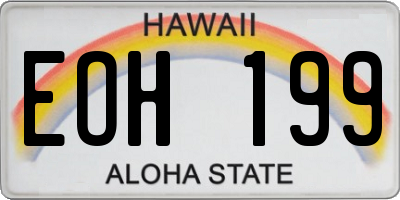 HI license plate EOH199